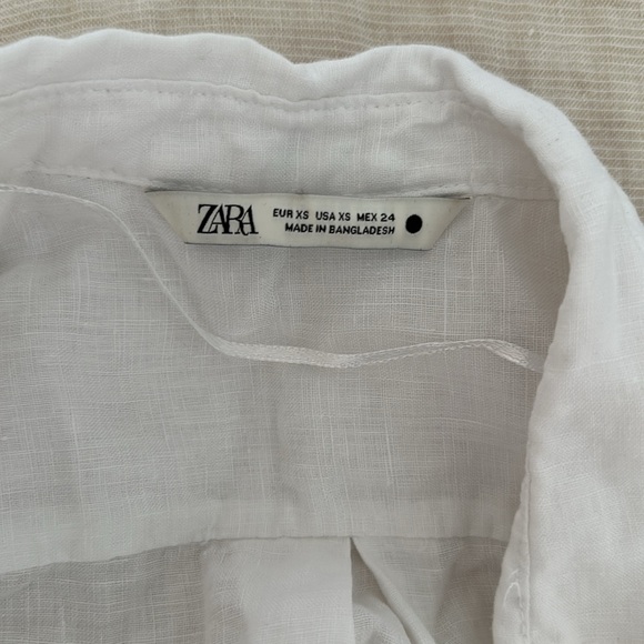 Zara Linen Button down - Picture 2 of 3